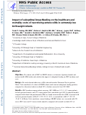 Cover page: Impact of Optimized Breastfeeding on the Costs of Necrotizing Enterocolitis in Extremely Low Birthweight Infants