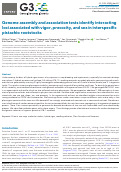 Cover page: Genome assembly and association tests identify interacting loci associated with vigor, precocity, and sex in interspecific pistachio rootstocks