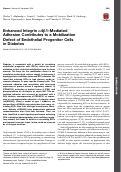 Cover page: Enhanced Integrin α4β1–Mediated Adhesion Contributes to a Mobilization Defect of Endothelial Progenitor Cells in Diabetes