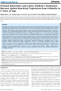 Cover page: Prenatal Adversities and Latino Children’s Autonomic Nervous System Reactivity Trajectories from 6 Months to 5 Years of Age