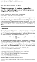 Cover page: Weak convergence of random p-mappings and the exploration process of inhomogeneous continuum random trees