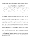 Cover page: Confounding in the estimation of mediation effects