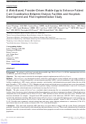 Cover page: A Web-Based, Provider-Driven Mobile App to Enhance Patient Care Coordination Between Dialysis Facilities and Hospitals: Development and Pilot Implementation Study.