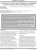 Cover page: A Case Report of Cerebral Venous Thrombosis as a Complication of Coronavirus Disease 2019 in a Well-appearing Patient