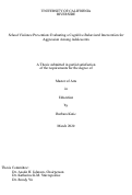 Cover page: School Violence Prevention: Evaluating a Cognitive-Behavioral Intervention for Aggression Among Adolescents