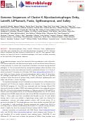 Cover page: Genome Sequences of Cluster K Mycobacteriophages Deby, LaterM, LilPharaoh, Paola, SgtBeansprout, and Sulley