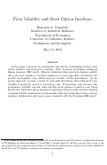 Cover page: Firm Volatility and Stock Option Incidence