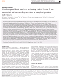 Cover page: Cerebrospinal fluid markers including trefoil factor 3 are associated with neurodegeneration in amyloid-positive individuals