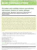 Cover page: Circadian and multiday seizure periodicities, and seizure clusters in canine epilepsy