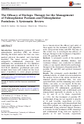 Cover page: The Efficacy of Biologic Therapy for the Management of Palmoplantar Psoriasis and Palmoplantar Pustulosis: A Systematic Review