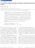 Cover page: Consolidative radiation therapy for extensive-stage small cell lung cancer.