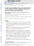 Cover page: Acceptance and Commitment Therapy and nicotine patch for smokers with bipolar disorder: preliminary evaluation of in‐person and telephone‐delivered treatment