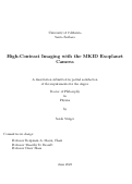 Cover page: High-Contrast Imaging with the MKID Exoplanet Camera