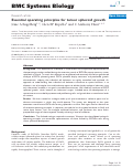 Cover page: Essential operating principles for tumor spheroid growth