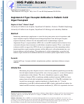 Cover page: Angiotensin II type I receptor antibodies in pediatric solid organ transplant