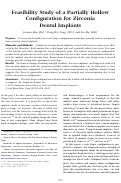 Cover page: Feasibility Study of a Partially Hollow Configuration for Zirconia Dental Implants