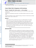 Cover page: Cancer Stem Cells in Squamous Cell Carcinoma.