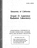 Cover page: LONGITUDINAL DISPERSION IN PACKED EXTRACTION COLUMNS WITH AND WITHOUT PULSATION