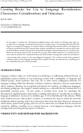 Cover page: Creating Books for Use in Language Revitalization Classrooms: Considerations and Outcomes