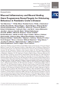 Cover page: Mucosal Inflammatory and Wound Healing Gene Programs Reveal Targets for Stricturing Behavior in Pediatric Crohn's Disease.