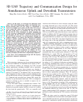 Cover page: 3D UAV Trajectory and Communication Design for Simultaneous Uplink and Downlink Transmission