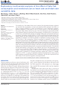 Cover page: Exploratory multivariate analysis of the effect of fatty fish consumption and medicinal use on heart rate and heart rate variability data.