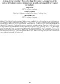 Cover page: A shape-heavy vocabulary does not a shape bias make: A comparison of thecontent of English-learning children’s and Spanish-learning children’s typicalvocabularies