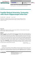 Cover page: Familial Retinal Arteriolar Tortuosity with Acute Hippocampal Infarction