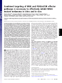 Cover page: Combined targeting of MEK and PI3K/mTOR effector pathways is necessary to effectively inhibit NRAS mutant melanoma in vitro and in vivo