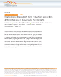 Cover page: Replication-dependent size reduction precedes differentiation in Chlamydia trachomatis.