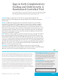 Cover page: Eggs in Early Complementary Feeding and Child Growth: A Randomized Controlled Trial