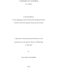 Cover page: Learning Solidarity: Activist pedagogies and transnational knowledge production in Cuban and Iranian diasporic democracy movements