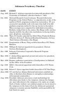 Cover page of Atkinson Presidency Timeline