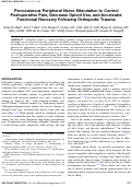 Cover page: Percutaneous Peripheral Nerve Stimulation to Control Postoperative Pain, Decrease Opioid Use, and Accelerate Functional Recovery Following Orthopedic Trauma.