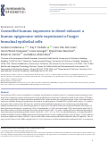 Cover page: Controlled human exposures to diesel exhaust: a human epigenome-wide experiment of target bronchial epithelial cells