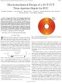 Cover page: Electromechanical Design of a 16-T CCT Twin-Aperture Dipole for FCC