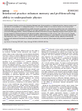 Cover page: Interleaved practice enhances memory and problem-solving ability in undergraduate physics