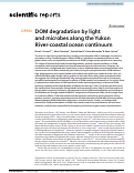 Cover page: DOM degradation by light and microbes along the Yukon River-coastal ocean continuum