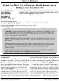 Cover page: Beirut Port Blast: Use of Electronic Health Record System During a Mass Casualty Event