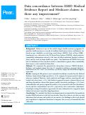 Cover page: Data concordance between ESRD Medical Evidence Report and Medicare claims: is there any improvement?