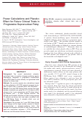 Cover page: Power calculations and placebo effect for future clinical trials in progressive supranuclear palsy.