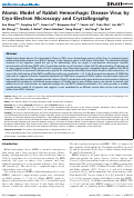 Cover page: Atomic Model of Rabbit Hemorrhagic Disease Virus by Cryo-Electron Microscopy and Crystallography