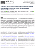 Cover page: Alteration of glycosphingolipid metabolism by ozone is associated with exacerbation of allergic asthma characteristics in mice