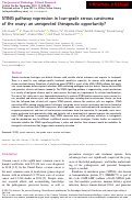 Cover page: STING pathway expression in low‐grade serous carcinoma of the ovary: an unexpected therapeutic opportunity?