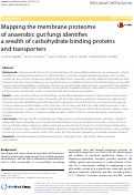 Cover page: Mapping the membrane proteome of anaerobic gut fungi identifies a wealth of carbohydrate binding proteins and transporters