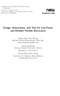 Cover page: Design, Automation, and Test for Low-Power and Reliable Flexible Electronics