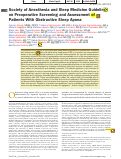 Cover page: Society of Anesthesia and Sleep Medicine Guidelines on Preoperative Screening and Assessment of Adult Patients With Obstructive Sleep Apnea.