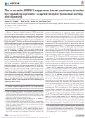 Cover page: The α-arrestin ARRDC3 suppresses breast carcinoma invasion by regulating G protein–coupled receptor lysosomal sorting and signaling