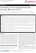 Cover page: Topography of FUS pathology distinguishes late-onset BIBD from aFTLD-U