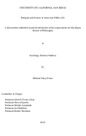 Cover page: Religion and science in American public life